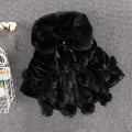 Plush Imitation Fur Hooded Kids Girls Warm Jackets childrensterritory
