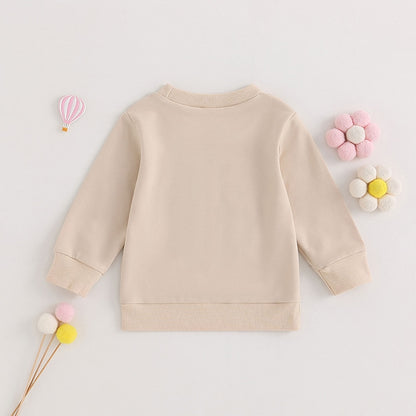 Toddler Girl Letter Print Long Sleeves Pullover Top childrensterritory