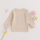 Toddler Girl Letter Print Long Sleeves Pullover Top childrensterritory