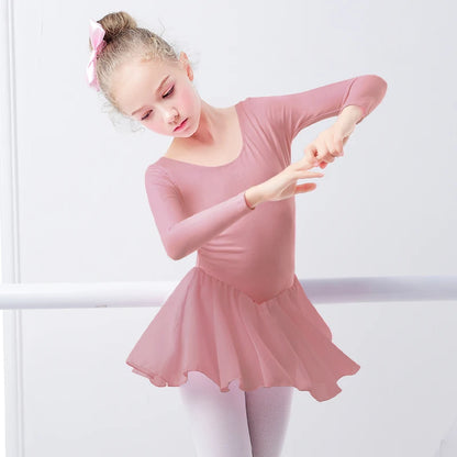 Kids Girls Long/Short Sleeve Ballet Leotard/Dancewear childrensterritory