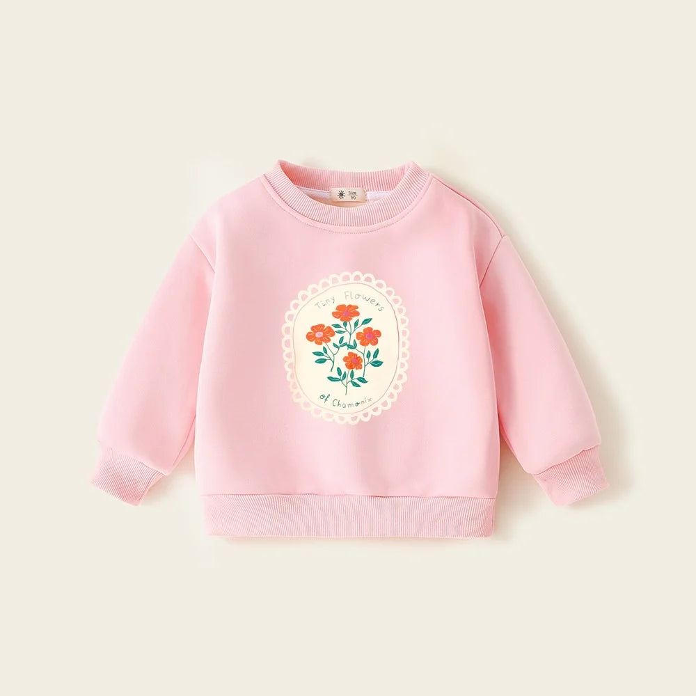 Cartoon Design Long Sleeves Warm Sweater For Kids