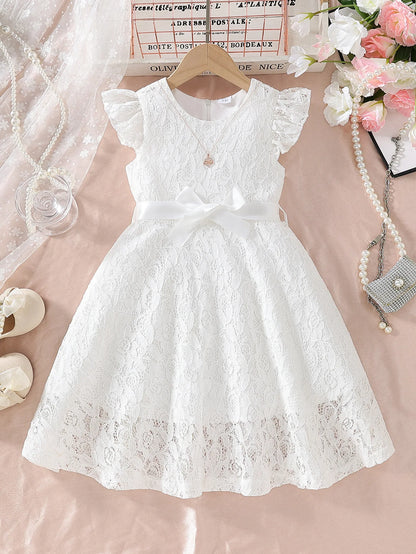 Kids Girls Floral Lace Casual Style Summer Dress