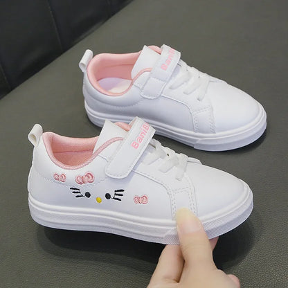 Anti-Slip Soft Sole Cartoon Design Kids Flat Princess Sneakers childrensterritory