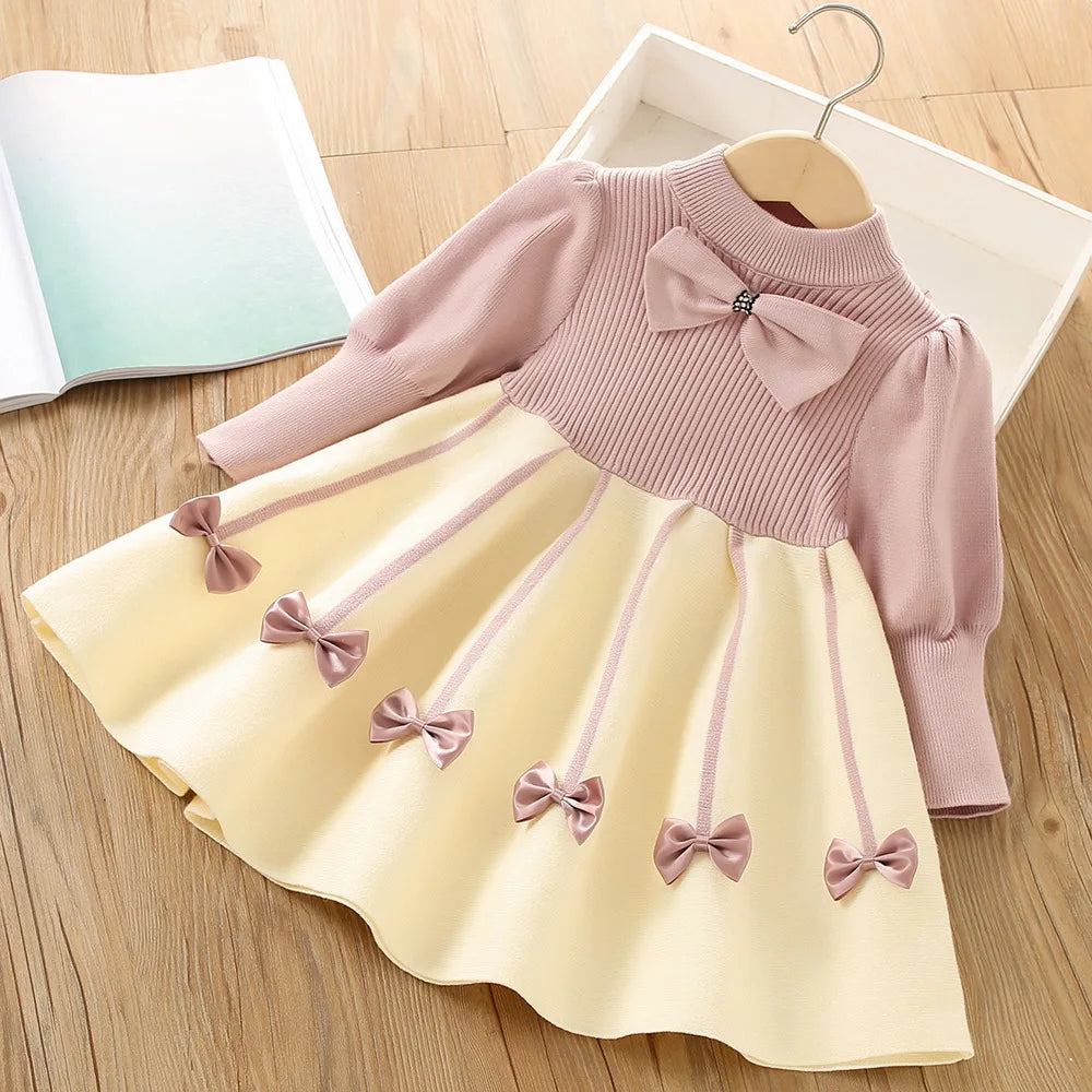 Girls’ Elegant Princess-Style Winter Dresses childrensterritory