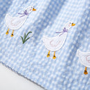Sleeveless Cartoon Ducks Print Girls Summer Dresses childrensterritory