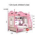 High And Low Pink Princess Castle Kids Bed childrensterritory