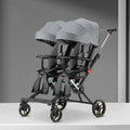 Foldable Four-wheeled Twin Baby Stroller childrensterritory