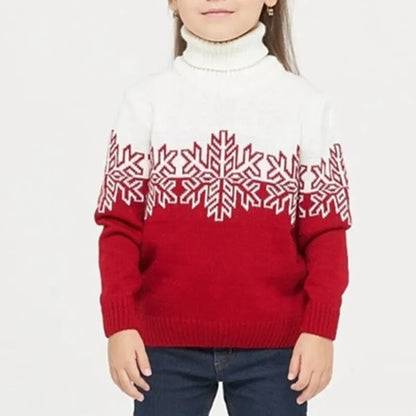 Christmas Family Look: Turtleneck Sweater and Knit Dress childrensterritory