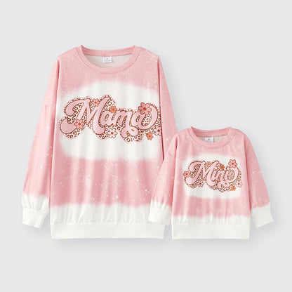 Mama Mini Pink Bleached Matching T-shirts for Mother &amp; Kids