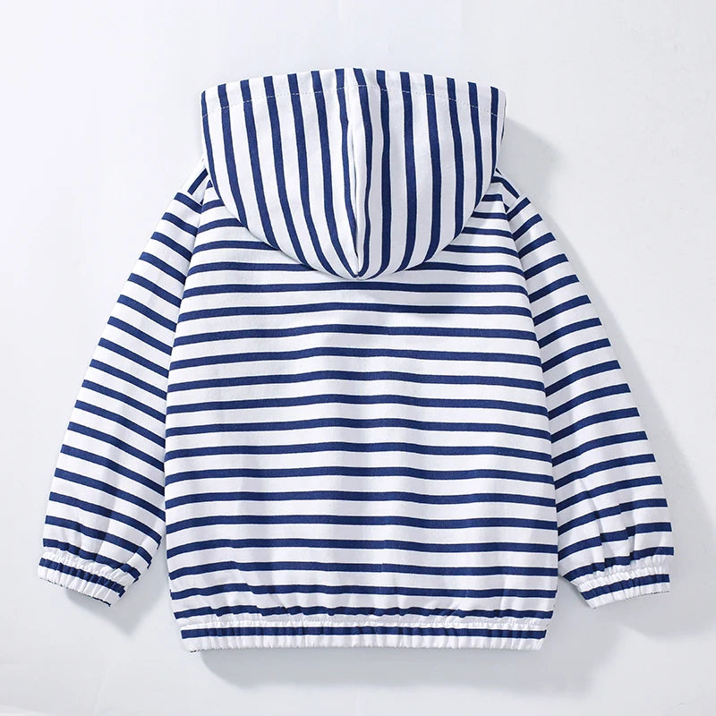 Cartoon Shark Design Cotton Hoodies for Kids