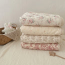 Floral Print Muslin Cotton Winter Ins Baby Blankets childrensterritory