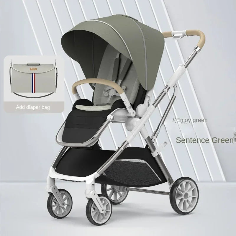 Four-wheeled High-view Portable Baby Stroller childrensterritory