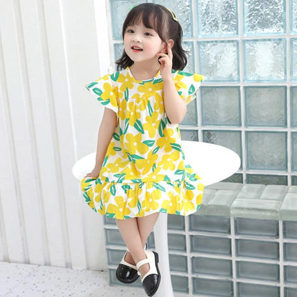 Kids Girls Floral Summer Princess Party Dresses childrensterritory