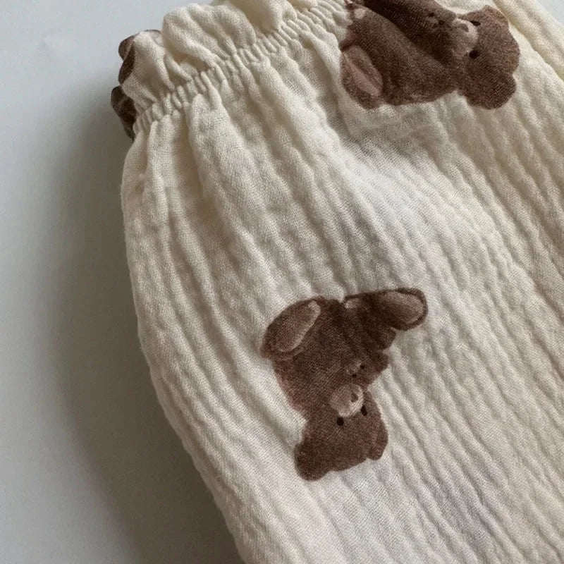 Printed Soft Cotton Girls Casual Pants