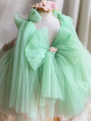 Flower Embroidery Bow-Backed Design Little Girls' Party Dresses childrensterritory