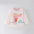 Kids Girls Lovely Flower and Fox Print Soft T-shirt childrensterritory