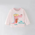 Kids Girls Lovely Flower and Fox Print Soft T-shirt childrensterritory
