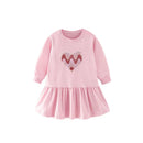 Kids Girls Long Sleeves Printed Princess Dresses childrensterritory