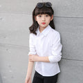 Kids Girls Casual Style White Shirt For School childrensterritory
