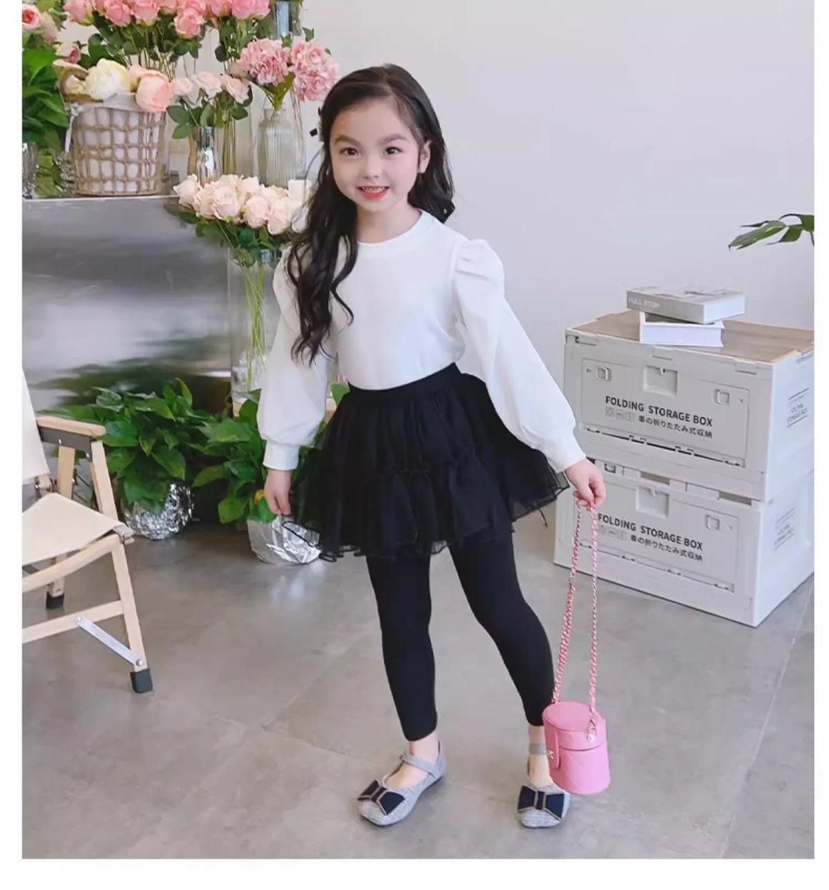 Kids Girls Two in One Mesh SKirt with Leggings childrensterritory