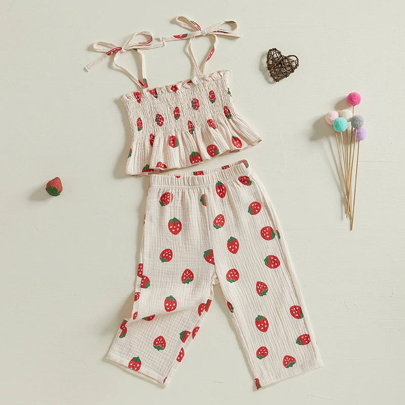 Baby Girls' Printed Soft Cotton Summer Outfits