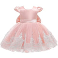 Girls Embroidery Bow Design Princess Dresses