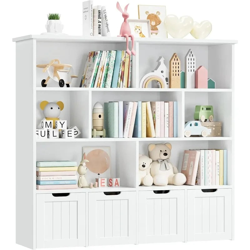 Kids Toy Organization With 4 Removable Drawers and 7 Cubbies childrensterritory