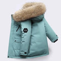 Boys Zipper Hooded Fur Collar Design Warm Jackets childrensterritory