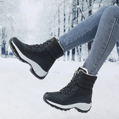 Long Plush Thickened High-Top Snow Boots for Kids