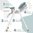 Adjustable Baby PU Leather High Chair with Removable Tray childrensterritory
