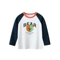 Trendy Boys Long Sleeve Bear Cartoon Design Cotton T-Shirts childrensterritory