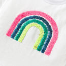 Girls Rainbow Print Clothing Sets for Summer childrensterritory