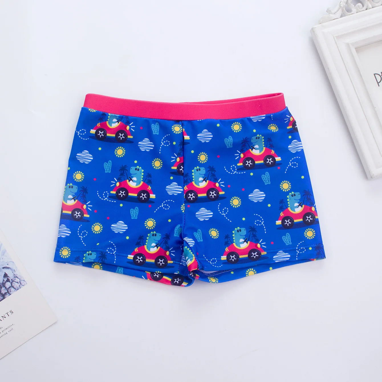 Striped and Cartoon Print Kids Boys Swim Trunks/Beachwear
