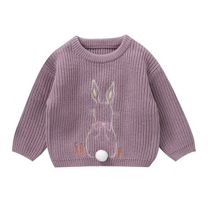 Toddler Girl Boy Casual Knitting Pullover for Easter