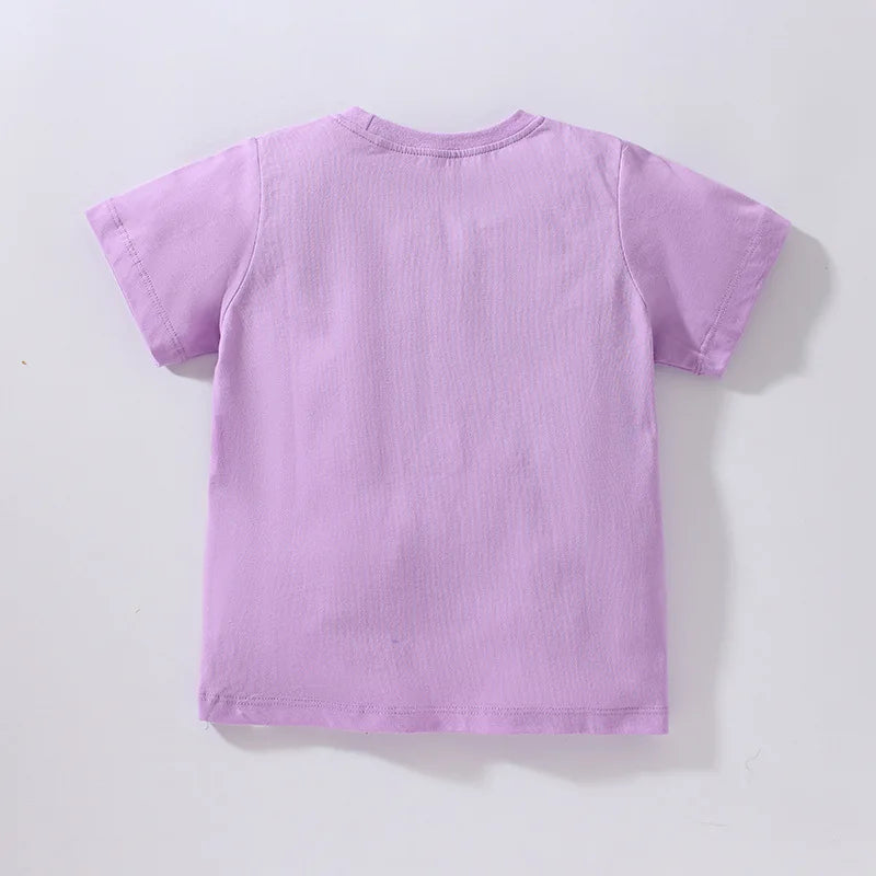 Unicorn Appliques Kids Girls Summer Tops Tees childrensterritory