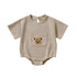 Baby Boys/Girls Bear Embroidery Waffle Bodysuit childrensterritory