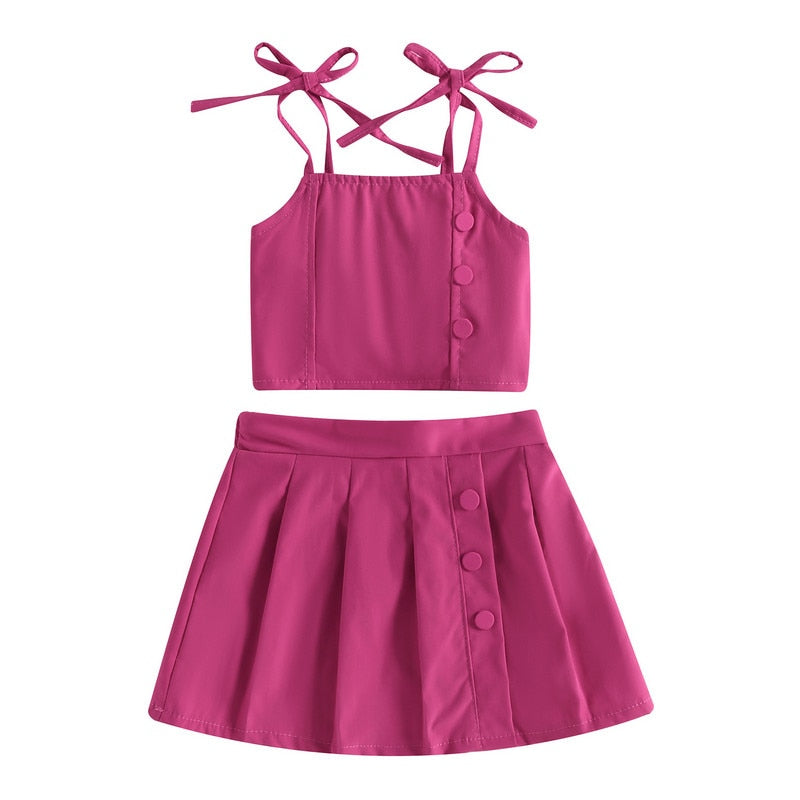 Kids Girl 2 Piece Floral Print Summer Fashion Outfits childrensterritory