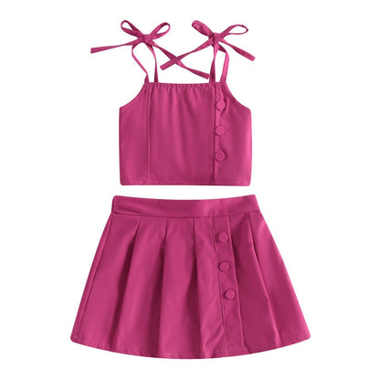 Kids Girl 2 Piece Floral Print Summer Fashion Outfits childrensterritory