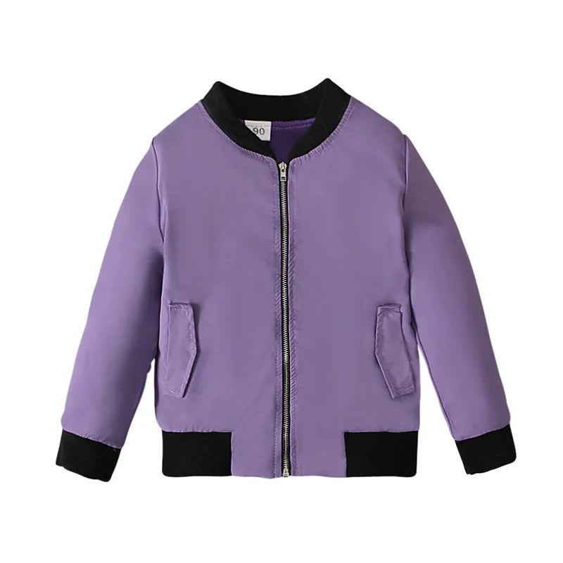 Kids Girls Boys Windproof Warm Jacket With Pockets