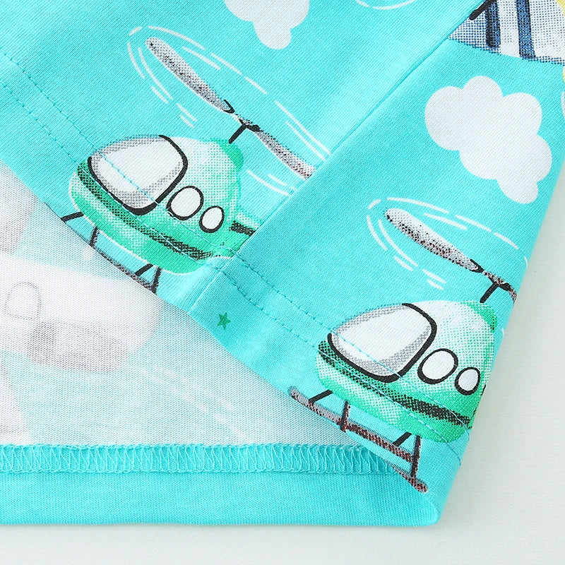 Kids Boys Cartoon Rockets Design Summer T Shirt childrensterritory