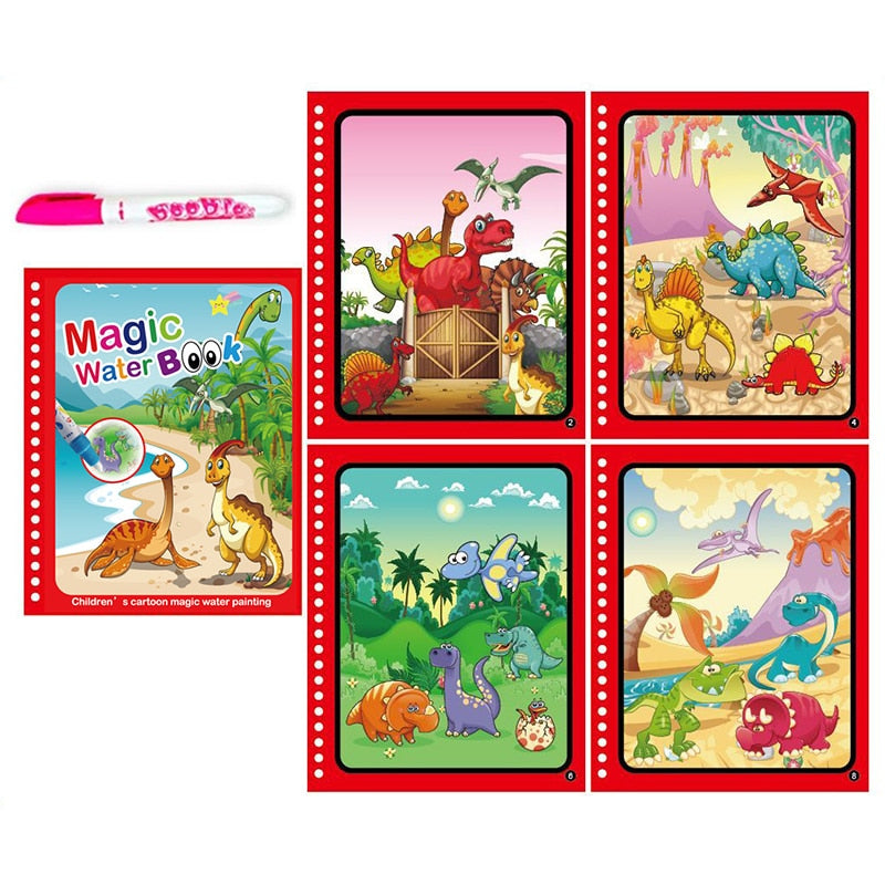 Reusable Magical Water Drawing Book with Pen Kids Toys childrensterritory