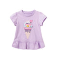 Butterflies Embroidery Design Summer Cotton T- Shirts For Girls childrensterritory