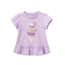 Butterflies Embroidery Design Summer Cotton T- Shirts For Girls childrensterritory