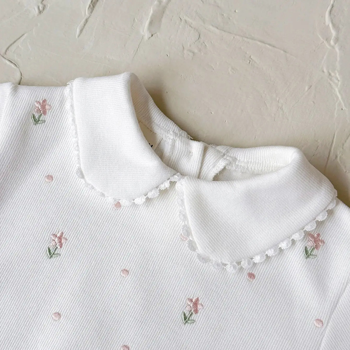 Flower Embroidered Baby Girls 2pcs Spring/Autumn Clothing Set