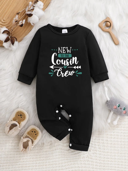 Newborn Long-Sleeved Letter Print Onesie