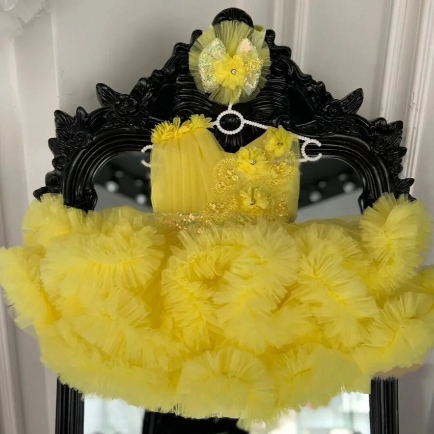 Puffy Tutu Ruffled Tulle Baby/Kid Girls Birthday Party Dress