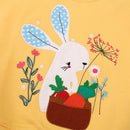 Kids Girls Rabbits Appliques Cotton Sweatshirts childrensterritory