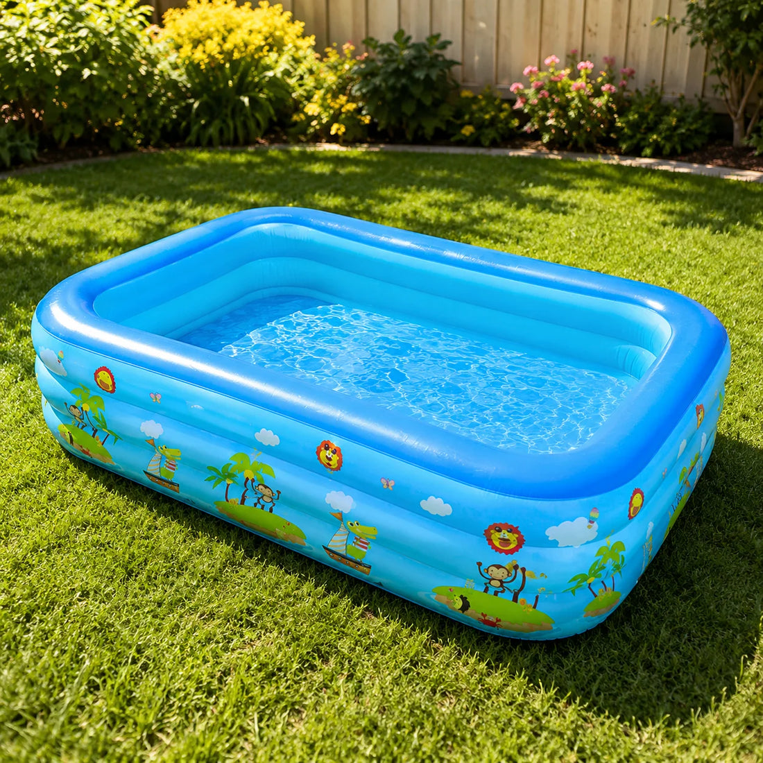 Rectangular Large Inflatable Swimming Pool Kids Outdoor Toy