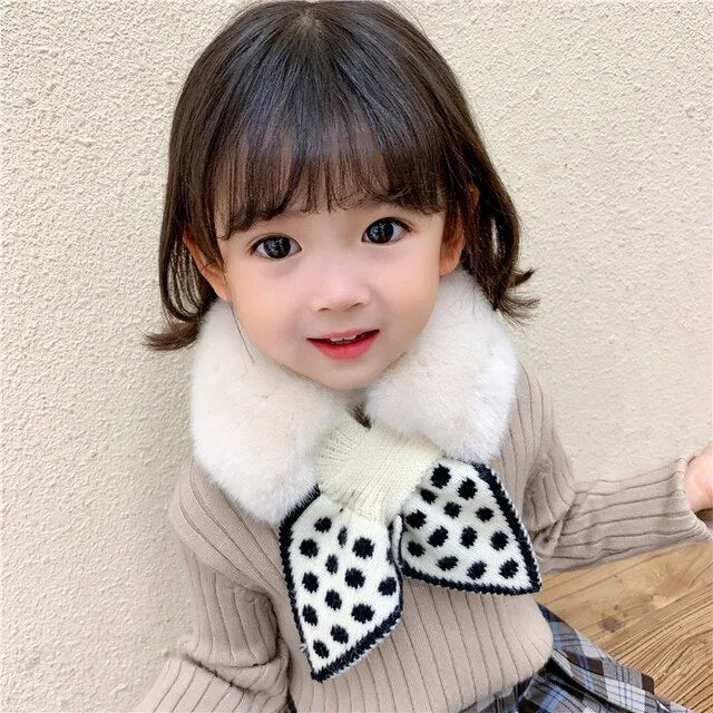 Cold-Proof Plush Warmth Solid Knitted Kids Scarf childrensterritory