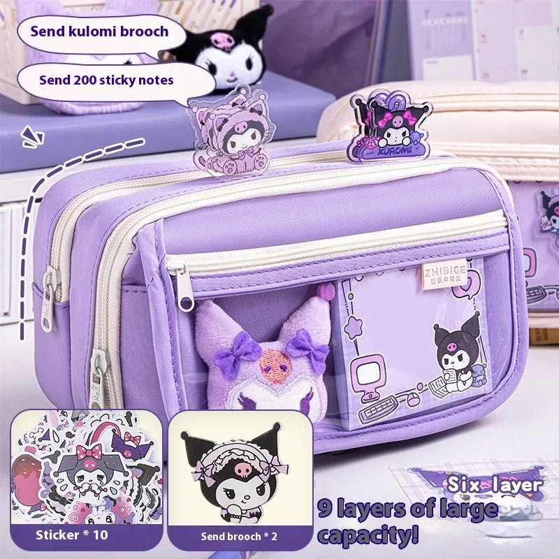 Large Capacity Kawaii Pencil Case For School Girls